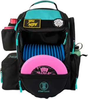Beast Disc Golf Bag With Cooler | 25  Disc Frisbee Golf Backpack | 3-Can Insulated Cooler | Light Durable Gray Men Women Disc Golf Bag | Huge Storage & 12oz Can Holders
