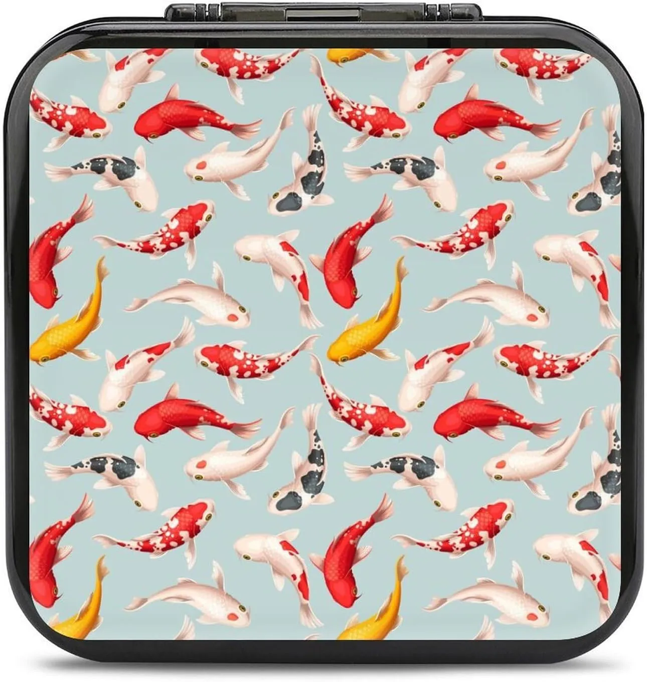 Beautiful Japanese Fish 24 Game Card Holder Case Storage Box Compatible with Switch Gifts for Game Lover