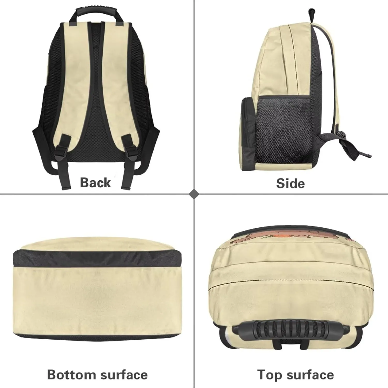 Beauty Collector Capybara Love Milk Tea Backpacks Travel Laptop School Book Bag for Teens Kids