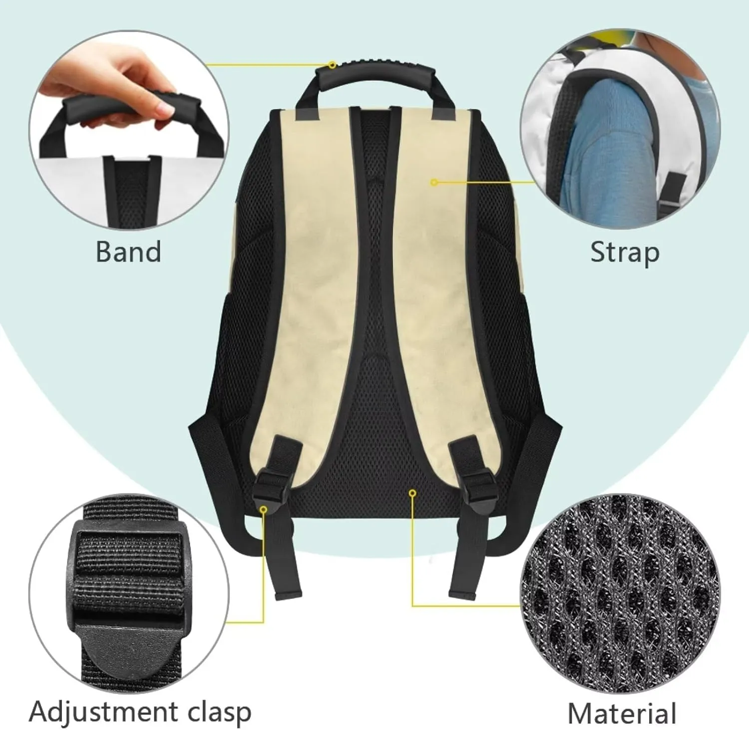 Beauty Collector Capybara Love Milk Tea Backpacks Travel Laptop School Book Bag for Teens Kids