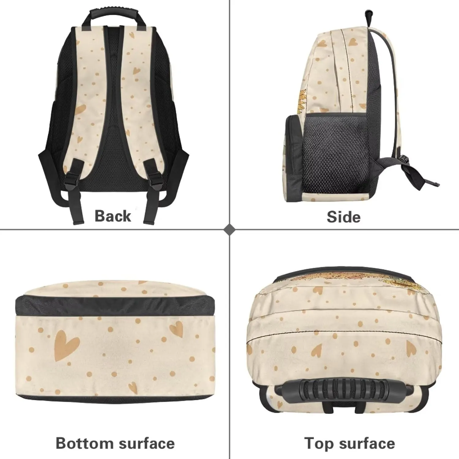 Beauty Collector Capybara Love Sunflower Backpacks Travel Laptop School Book Bag for Teens Kids