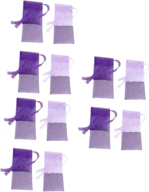 BEBEMOKO Diy Essential Oil Sachet Bags 24pcs Lavender Bags Closure Ribbon Natural Scent Fresheners for Home Decor