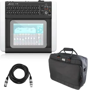 Behringer X18 Ultra-Compact 18-Input 12-Bus Digital iPad/Tablet Mixer with 16 Programmable MIDAS Preamps, Gator Cases Updated Padded Nylon Mixer/Equipment Bag, 15' 8mm XLR Microphone Cable