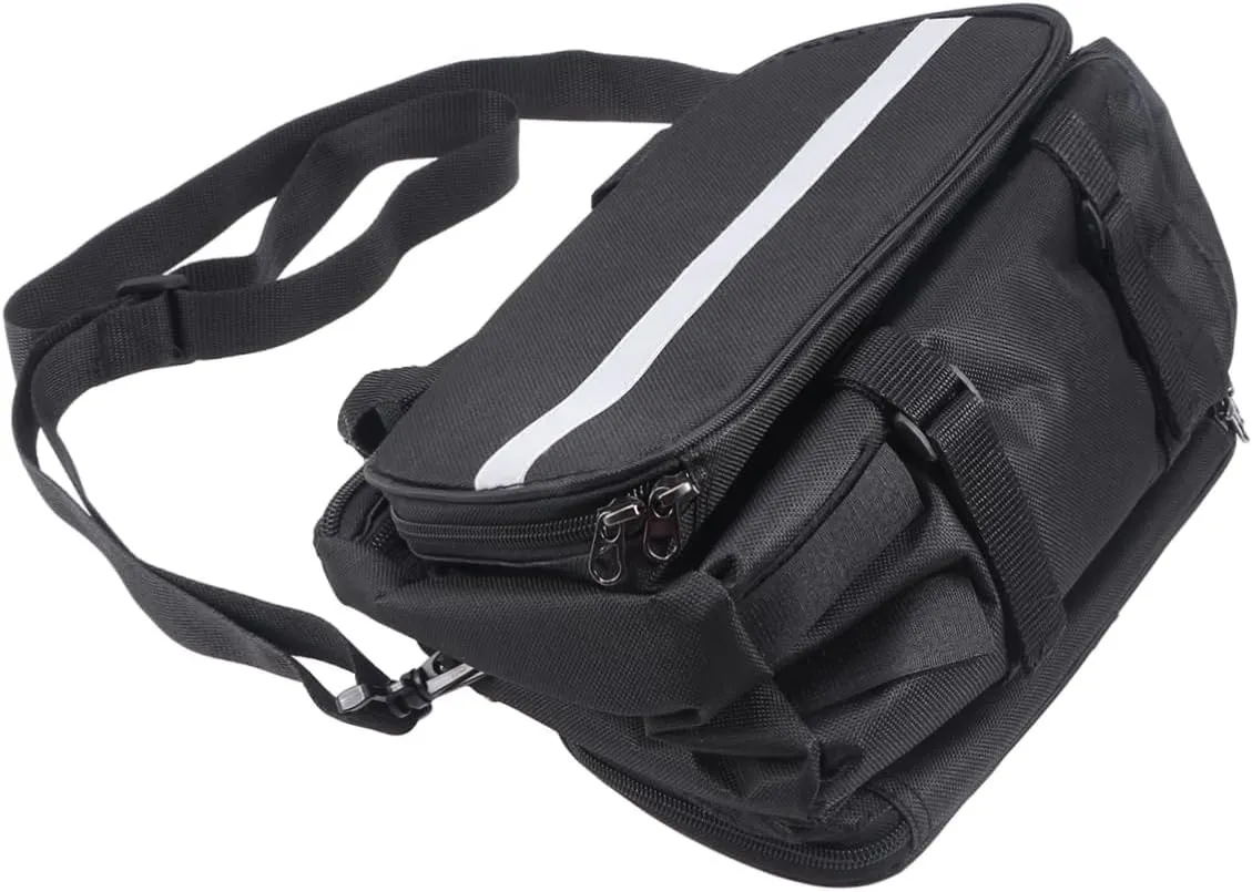 BESPORTBLE Cycling Rear Seat Bag Trunk Bag Saddle Bags Pouch Rack Shoulder Bag Multi-use Travel Bag Black Large Capacity for Short or Long Trips