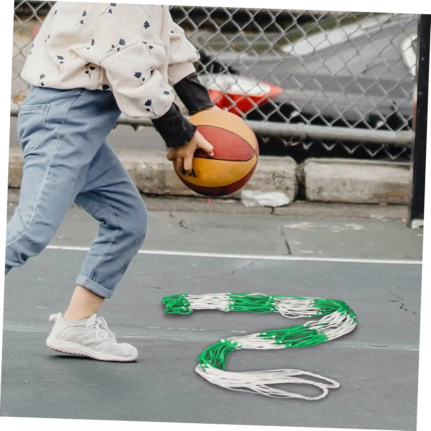BESPORTBLE Football Storage Bag Basketball Net Duffle Bag Large Basketball Carrier Bags Balls Container Net Bag