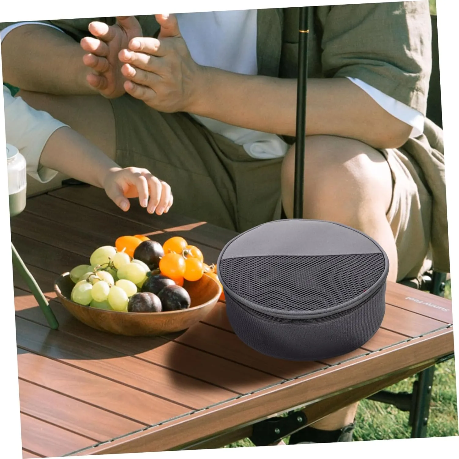 BESPORTBLE Outdoor Tableware Bag Canvas Bag Outdoor Dish Bag Camping Plates Bag Camping Plate Bag Picnic Tableware