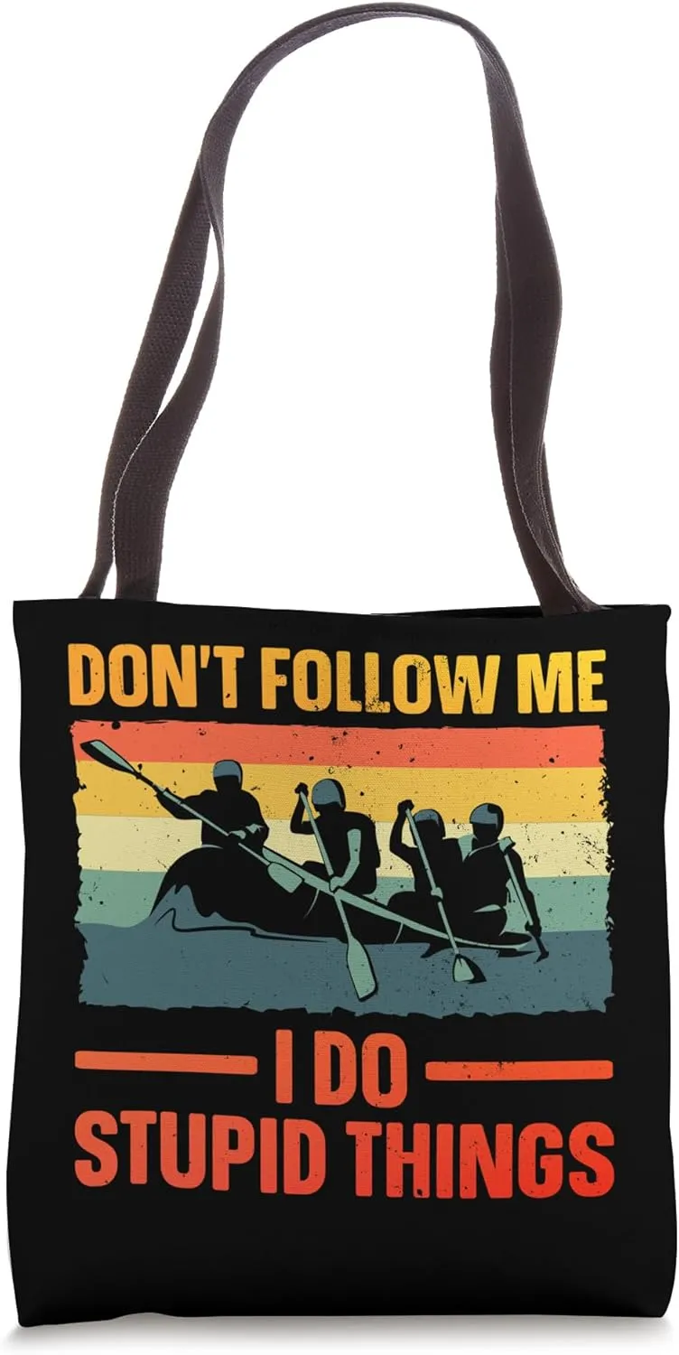 Best Rafting Art For Men Women Whitewater River Raft Rafting Tote Bag