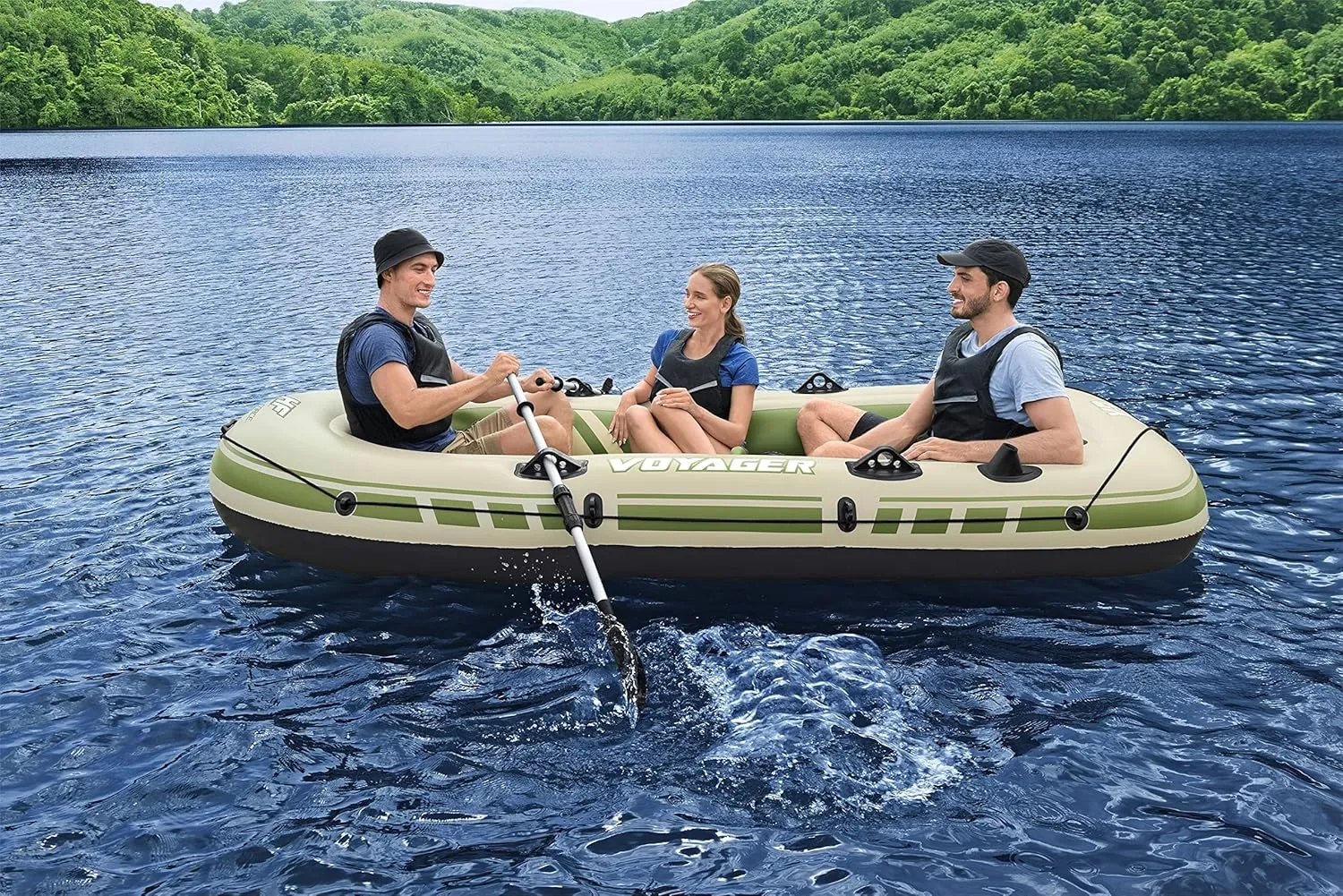 Bestway Hydro-Force Inflatable Raft Set | Inflatable Boat for Kids and Adults | Great for Ponds, Lakes, Rivers