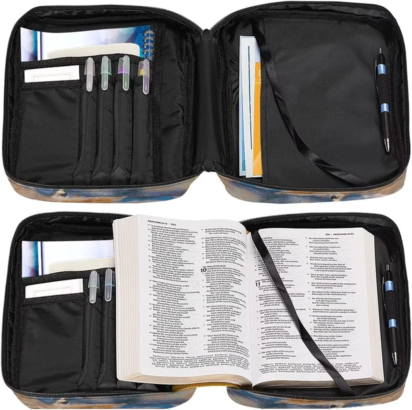 Bible Covers Case for Women Medium Bible Carrying Cases Bible Holder Floral Bible Book Carrier Tote Bags