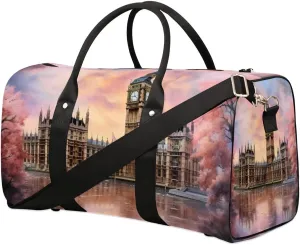 Big Ben London Travel Duffel bag for Men Women Weekender Overnight Bag Gym Bag Carry On Luggage Bags for Yoga Workout Sports