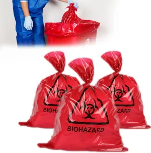 Biohazard Waste Bags - Disposable Safety Bag, Autoclavable, Puncture Resistant, 20 Gal Capacity, 1.77 mil, 45 mircon, 24"x 31" (30 PCS)