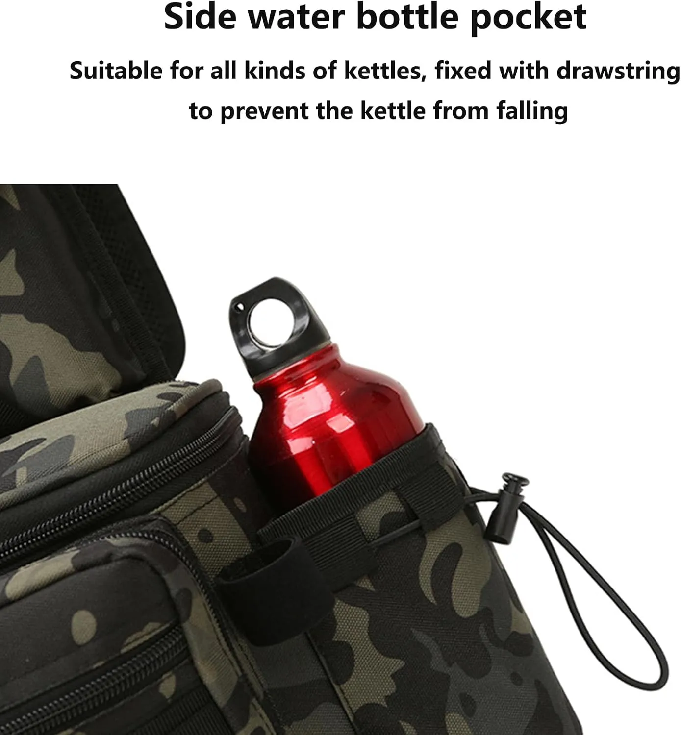 BLEMO Tackle Bag Shoulder Crossbody Fish Gear Bag with Rod Holder, Multi-Functional Fishing Waist Bags Water-Resistant Fishing Fanny Pack for Fly Fishing, Outdoor Sports 42 * 17 * 21CM B