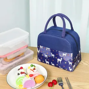 Blue Color Insulated Lunch Bag - H02150