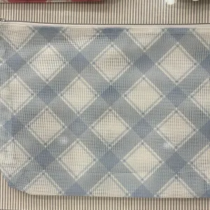Blue Plaid Project Bag A-ISE PB bluebell