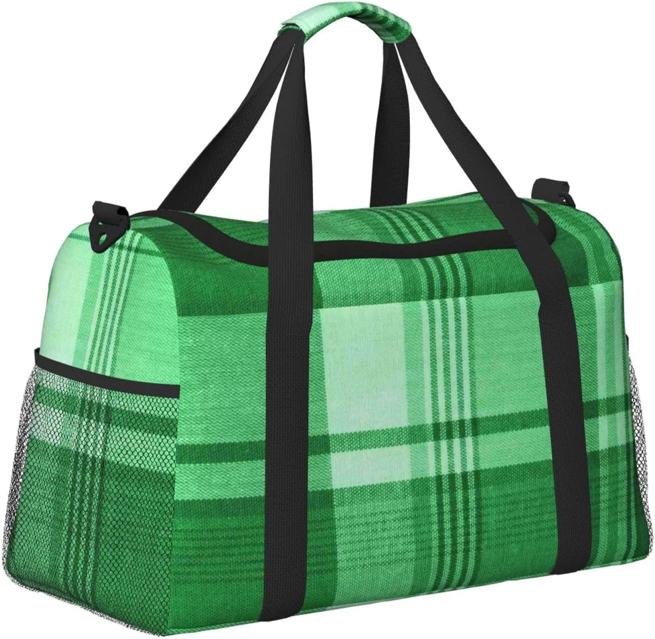 Blue White Thin Line Travel Duffel Bag Large Foldable Waterproof Overnight Bag For Beach Swim Bags Pool Sports Gym