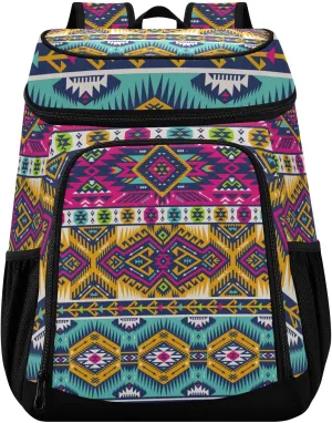 Boho Cooler Backpack Insulated Leak Proof Beach Cooler Bag 30 Cans Waterproof Lightweight Soft Lunch Picnic Hiking Camping Backpack Cooler for Men Women