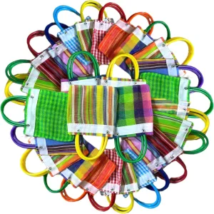 Bolsitas Mexicanas Para Dulces Mini Mercado Bags Tote Para Dulces De Cumpleaños Goodie Bag Morralitos Dulceros Fiesta Party Supplies Colorful Mesh Party Favor for Birthday Wedding Size 24X (5in x 5in)