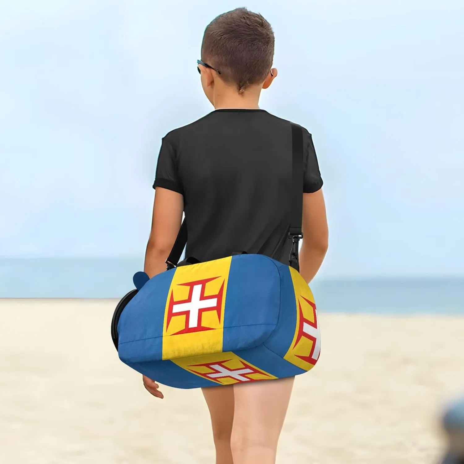 Boys Carry on Duffel Bag Weekender Overnight Madeira Flag Girls Tote Duffle Bags Travel Dance Duffle Bag