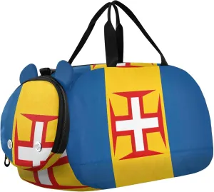 Boys Carry on Duffel Bag Weekender Overnight Madeira Flag Girls Tote Duffle Bags Travel Dance Duffle Bag