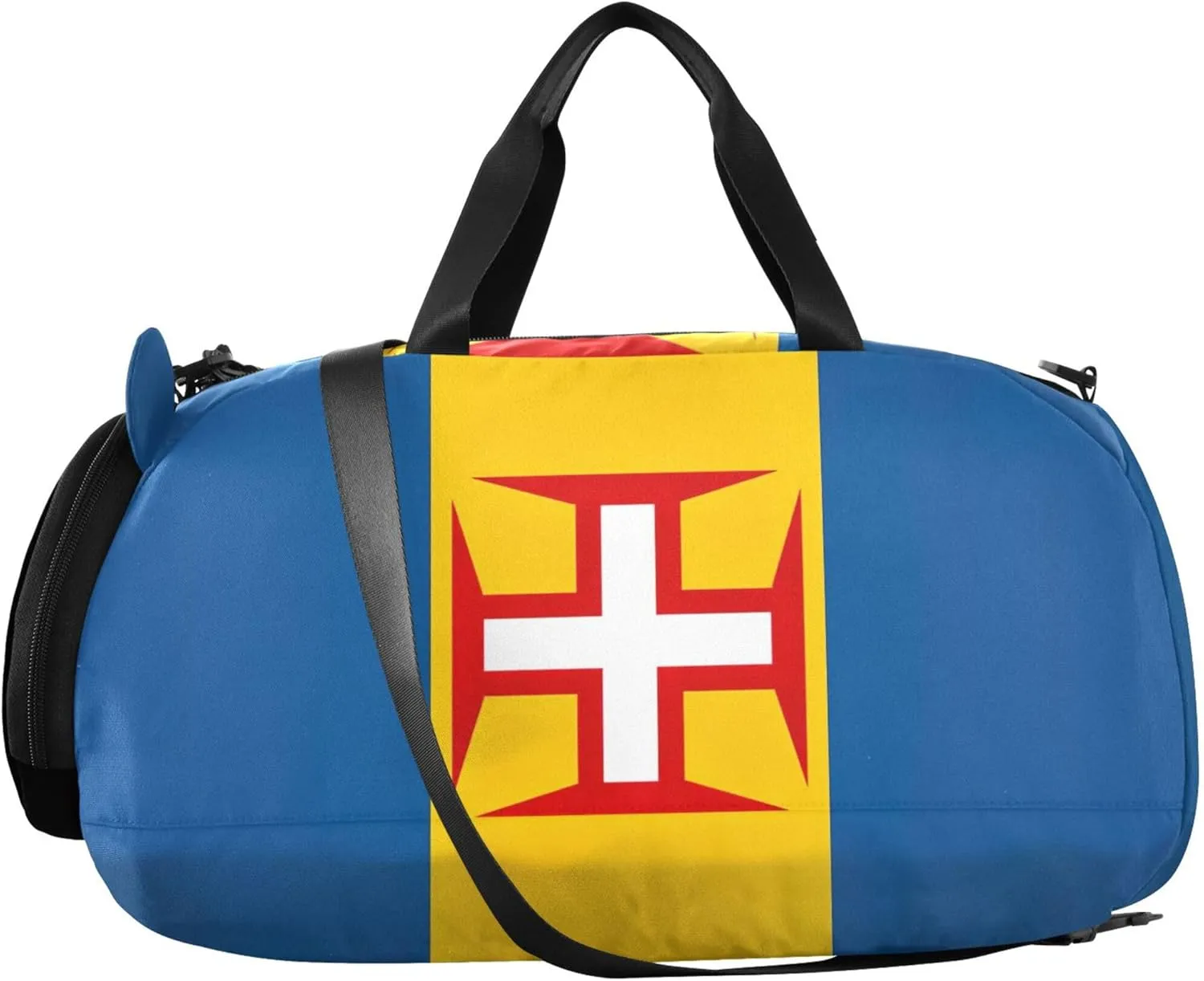 Boys Carry on Duffel Bag Weekender Overnight Madeira Flag Girls Tote Duffle Bags Travel Dance Duffle Bag