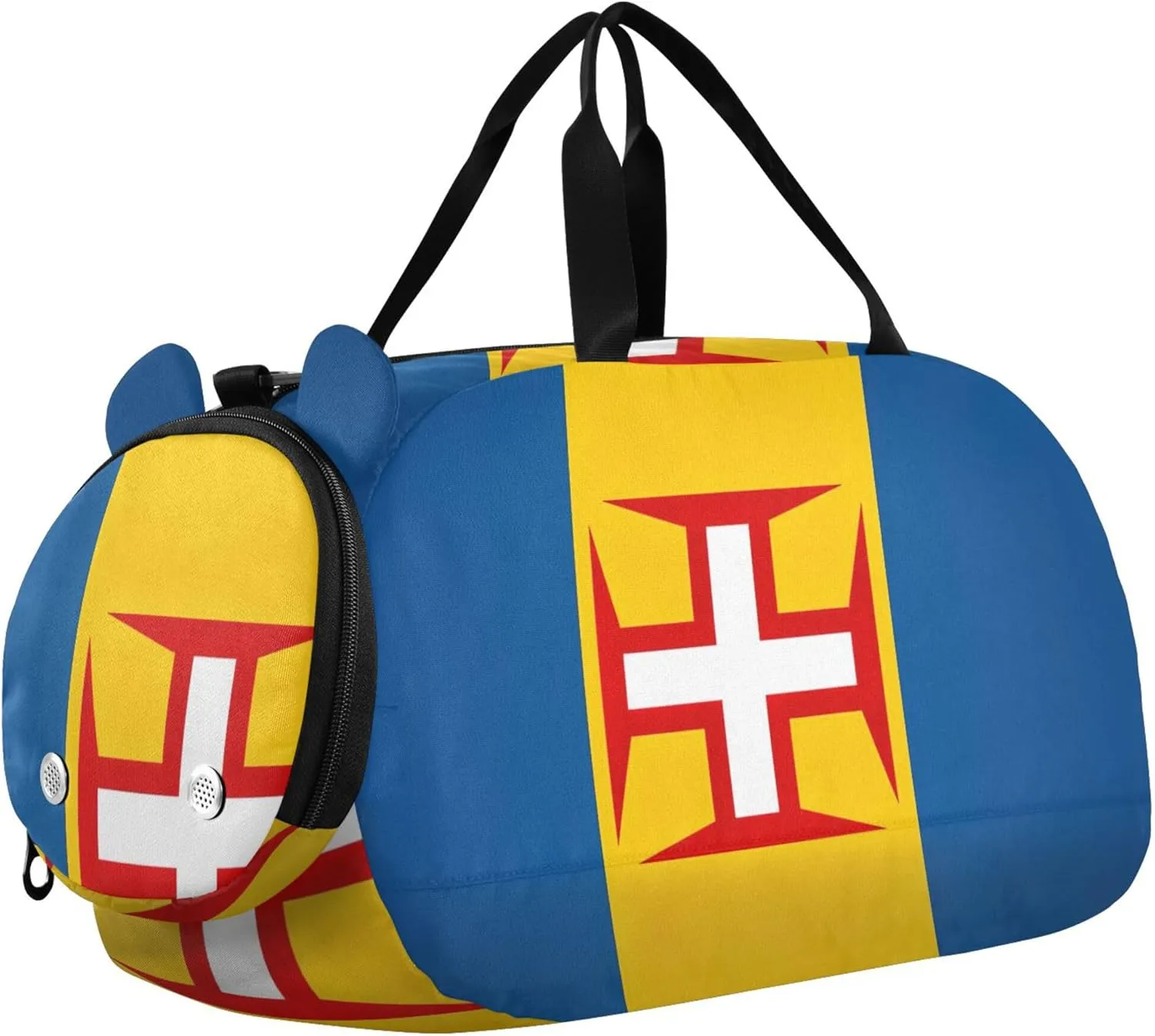 Boys Carry on Duffel Bag Weekender Overnight Madeira Flag Girls Tote Duffle Bags Travel Dance Duffle Bag