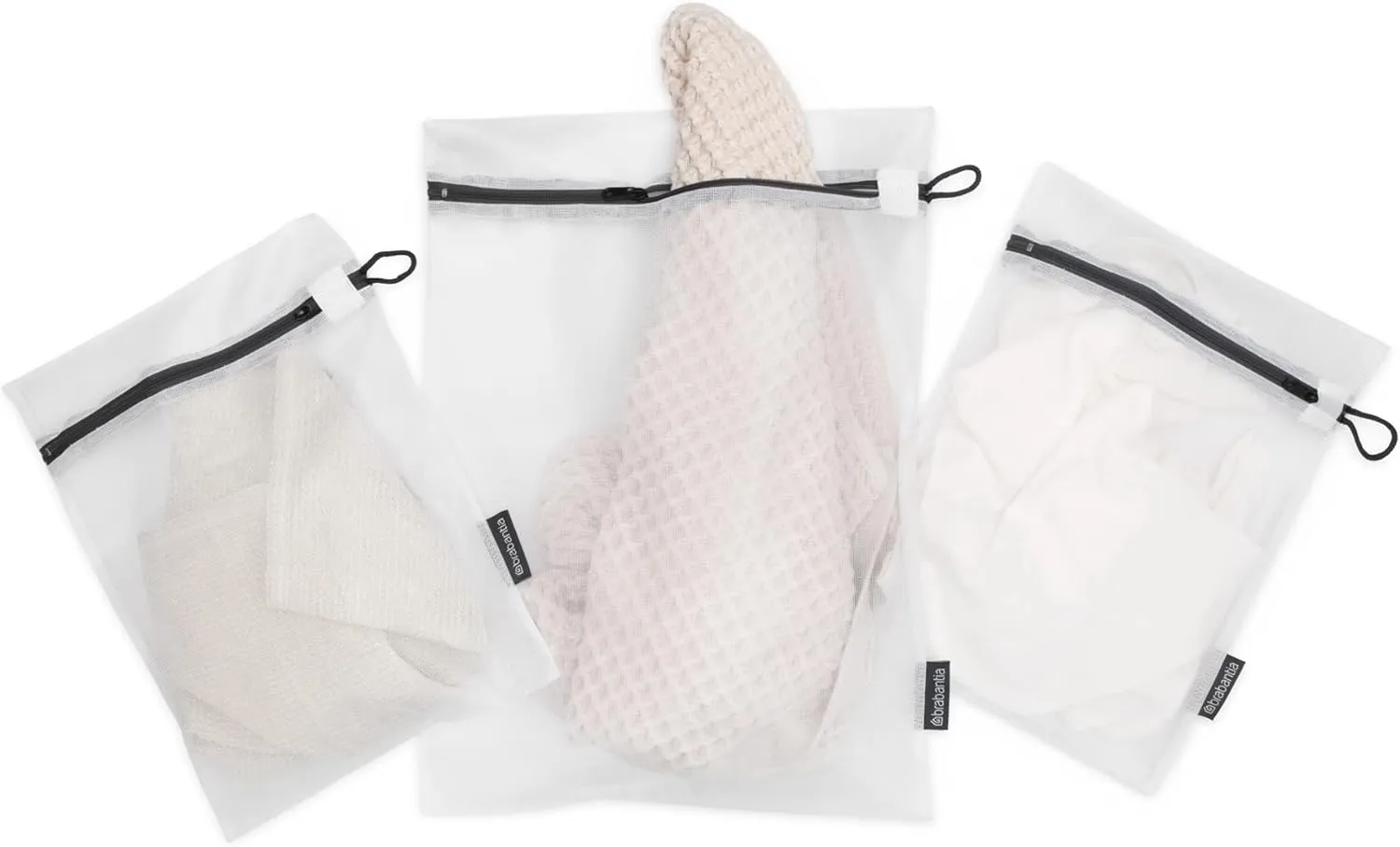 Brabantia Laundry Washing Bags, Set of 3, White - Free Shipping Worldwide