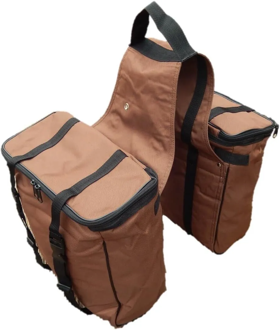 Brown Western Cordura Insulated Large Saddle Bag