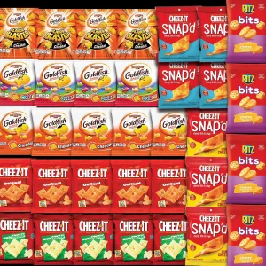 Bulk Crackers Variety Pack with Individually Wrapped Assortment of Crackers