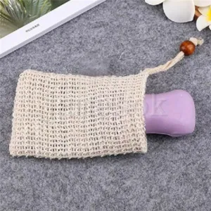 Burlap Soap Bag single
