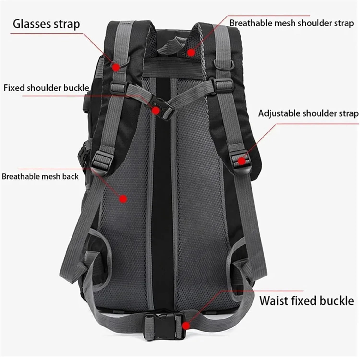 Business Backpack Mountaineering Riding Sport Outdoor Travel Backpacks Climbing Hiking Bag Mountaineering Bag(Dark blue)