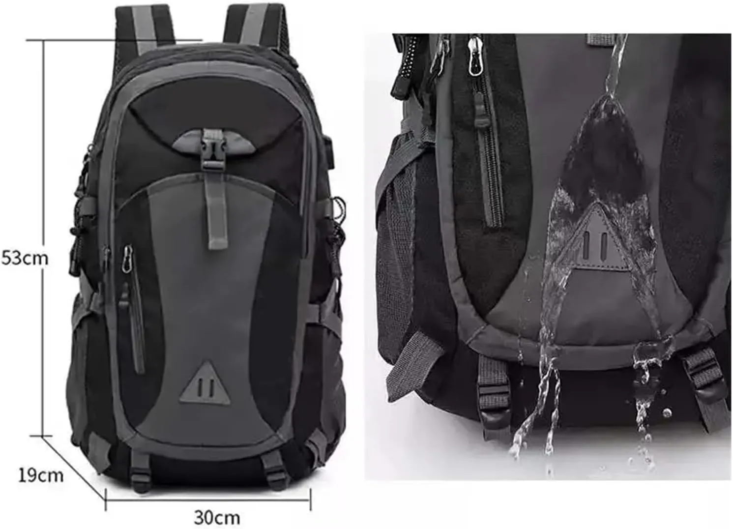 Business Backpack Mountaineering Riding Sport Outdoor Travel Backpacks Climbing Hiking Bag Mountaineering Bag(Dark blue)