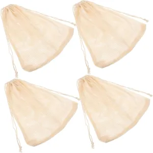 Cabilock 4pcs Seafood Boil Bags Reusable Cooking Mesh Pot Bags for Crab Shrimp and Shellfish and Versatile Cooking for Boiling Seafood and Meat
