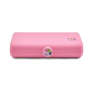 Caboodles Take It Tote, Pink, Makeup Travel Case with Large Built-In Mirror, Mint Auto-Open Tray, Snap-Tight Lid, Ideal for Quick Touch Ups On The Go