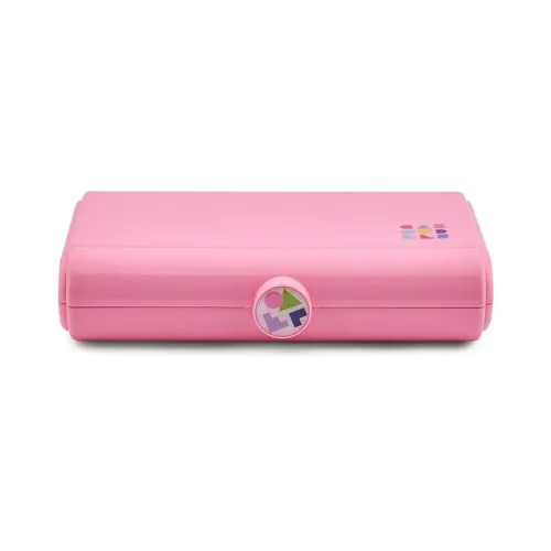 Caboodles Take It Tote, Pink, Makeup Travel Case with Large Built-In Mirror, Mint Auto-Open Tray, Snap-Tight Lid, Ideal for Quick Touch Ups On The Go
