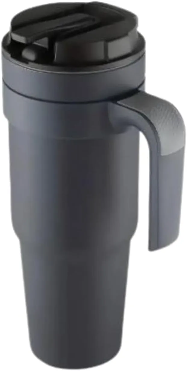 Cafeteria Coffee Mug with Handle for Hot and Cold Drinks, Travel Mug (grey), 40 OZ, Gray, FC094