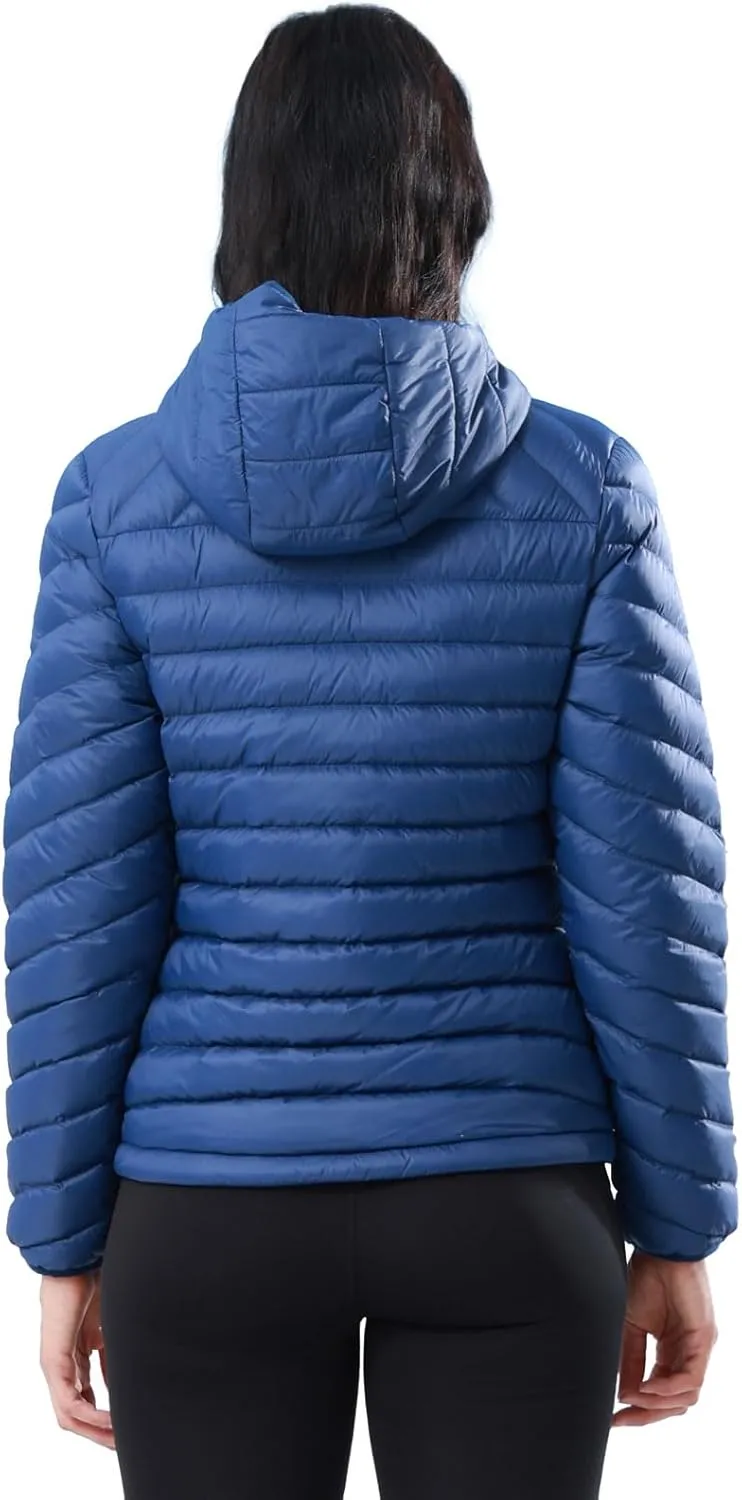 CAMEL CROWN Women's Down Jackets Lightweight Puffer Jackets Packable Quilted Winter Coat Hooded Outerwear With Chest Pocket