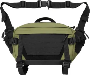CamGo Tactical Shoulder Bag Molle Crossbody Messenger Bag Military Utility Hip Belt Bags for Outdoor Hiking Fishing Cycling Hunting (#01-Green)