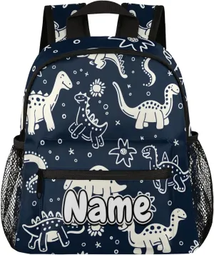 Camo Dinosaur Footprint Personalized Backpack Bag with Name Lightweight Custom Shoulder Bags Waterproof Casual Backpacks Travel Laptop Bag for Work Picnic 12in
