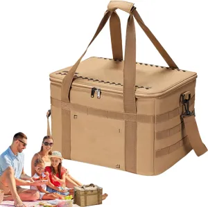 Camping Bags for Organizing - Soft Container Box for Camping - 36L Insulated Cooler Case, Large Capacity Organizer for Water Beer Juice Fruits Milk Seafood Salad