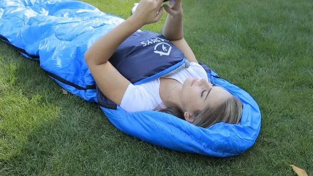 Camping Sleeping Bag-3 Season Warm & Cool Weather-Lightweight