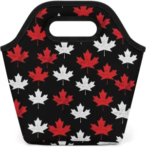 Canada Flag Maple Reusable Grocery Bags Portable Lightweight Waterproof Shopping Tote Bag