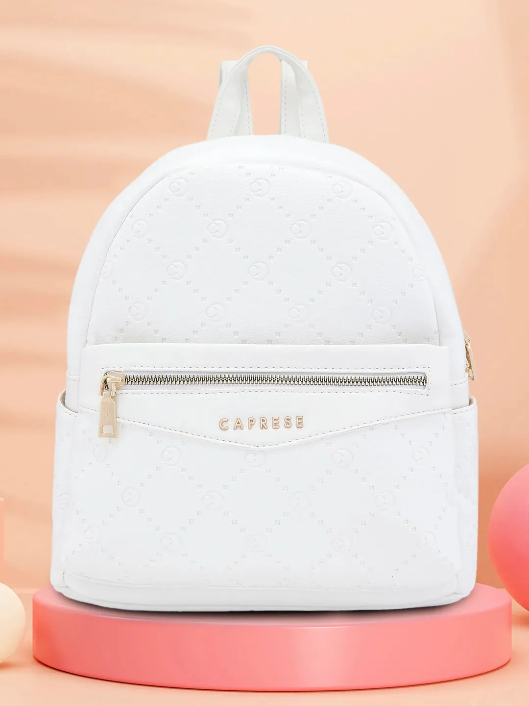 Caprese Brianna Medium White Backpack