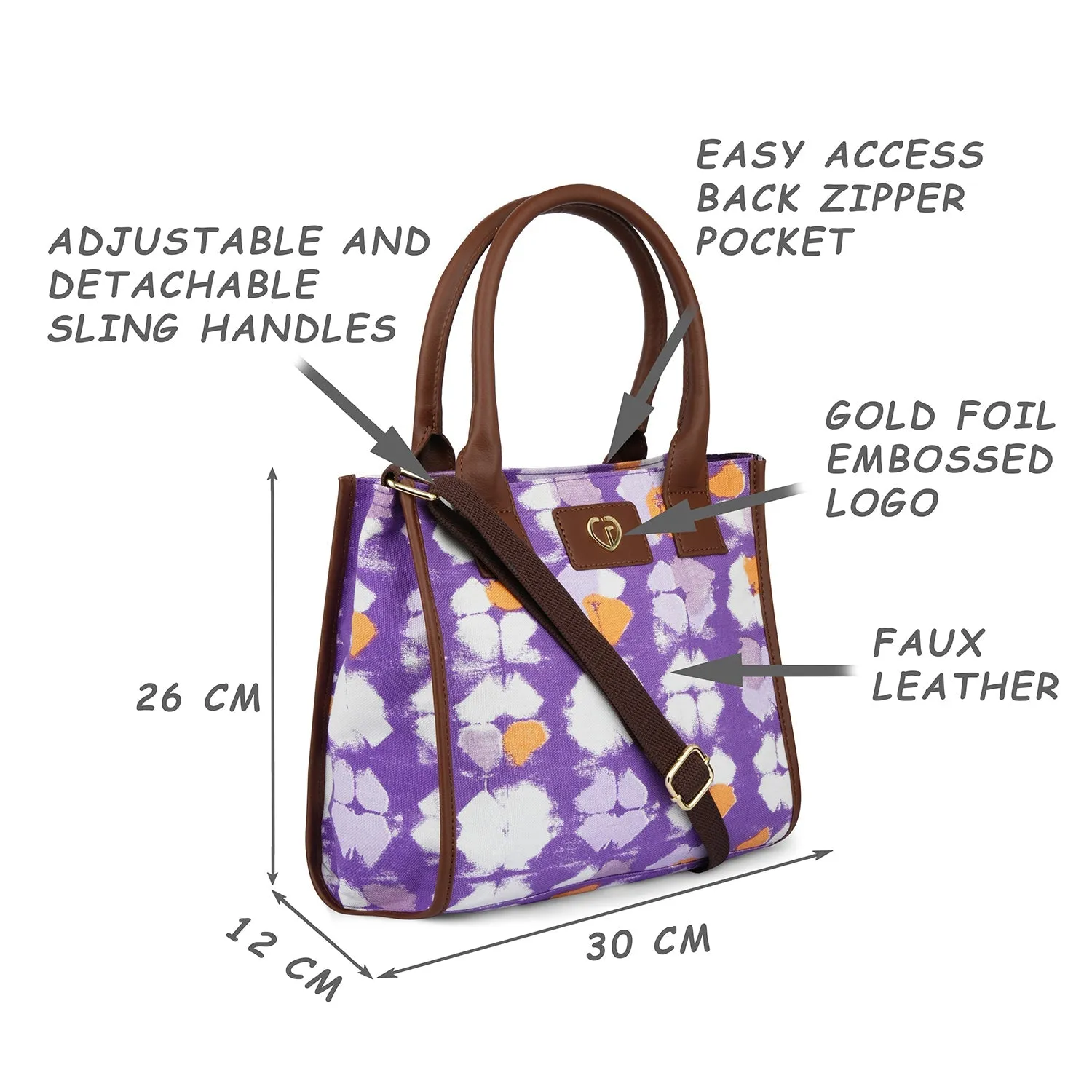 Caprese Enora Small Purple Tote Bag