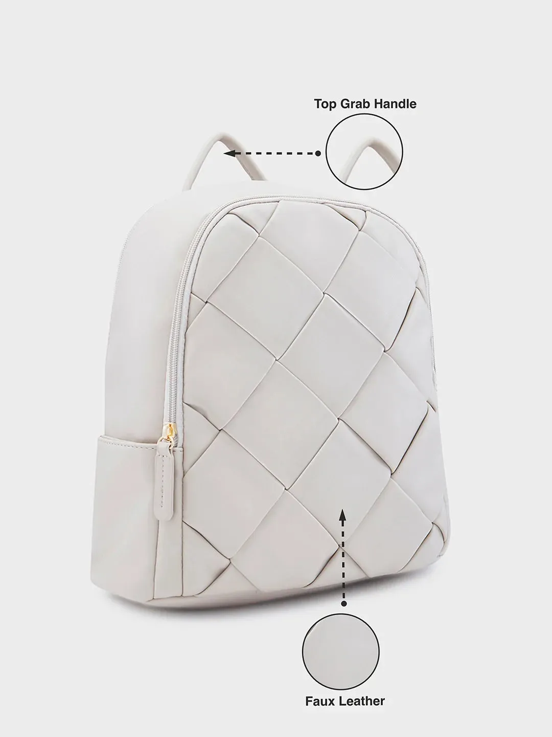 Caprese Merlin Medium Beige Backpack