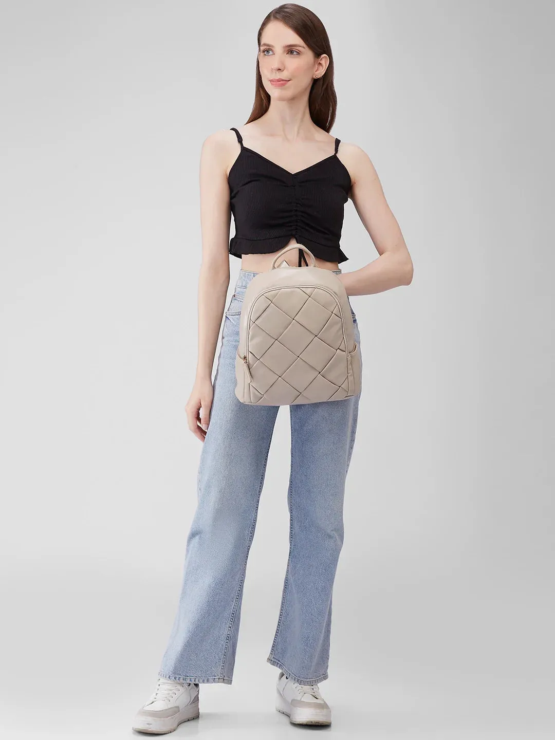 Caprese Merlin Medium Beige Backpack