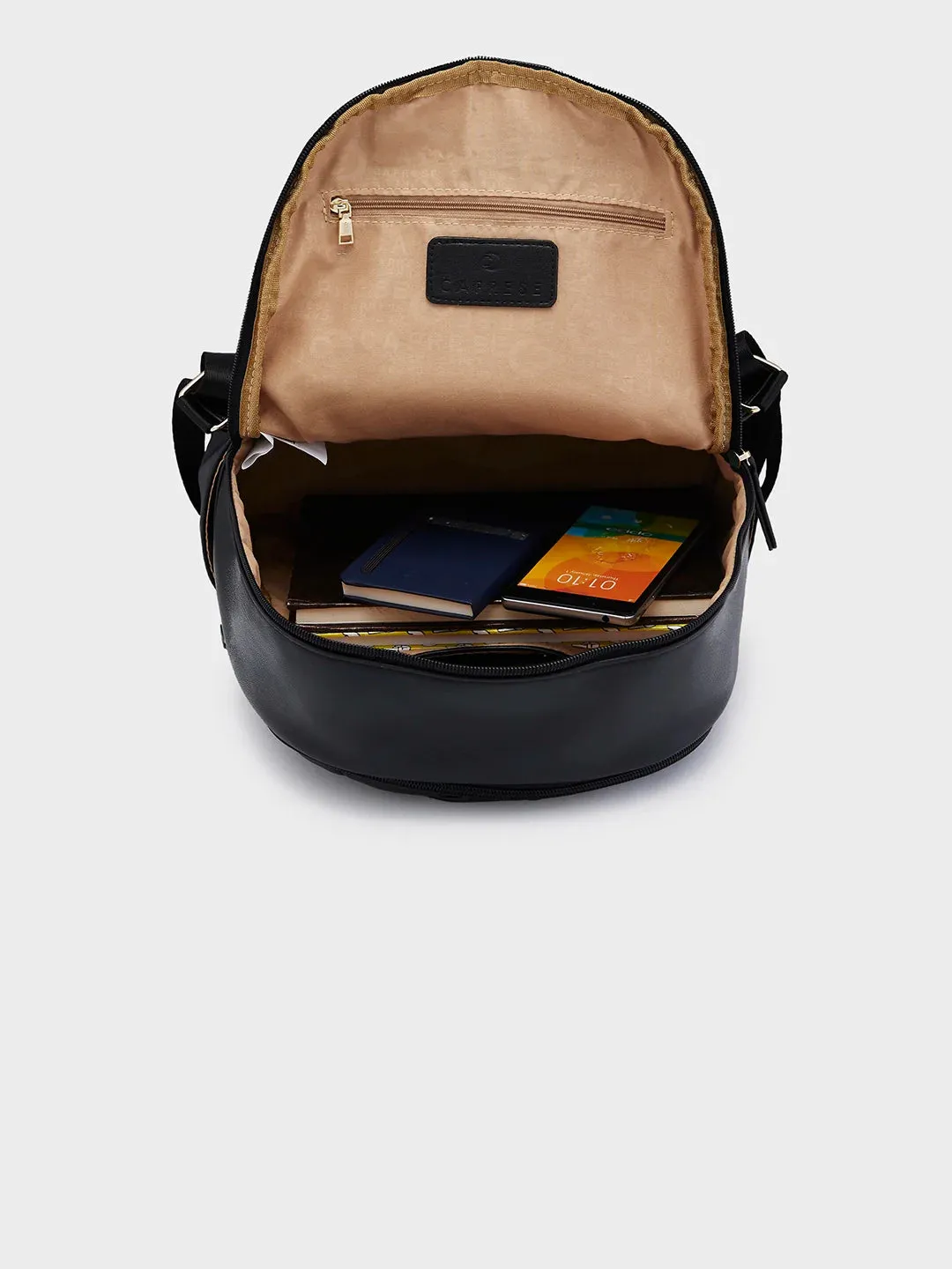 Caprese Merlin Medium Black Backpack