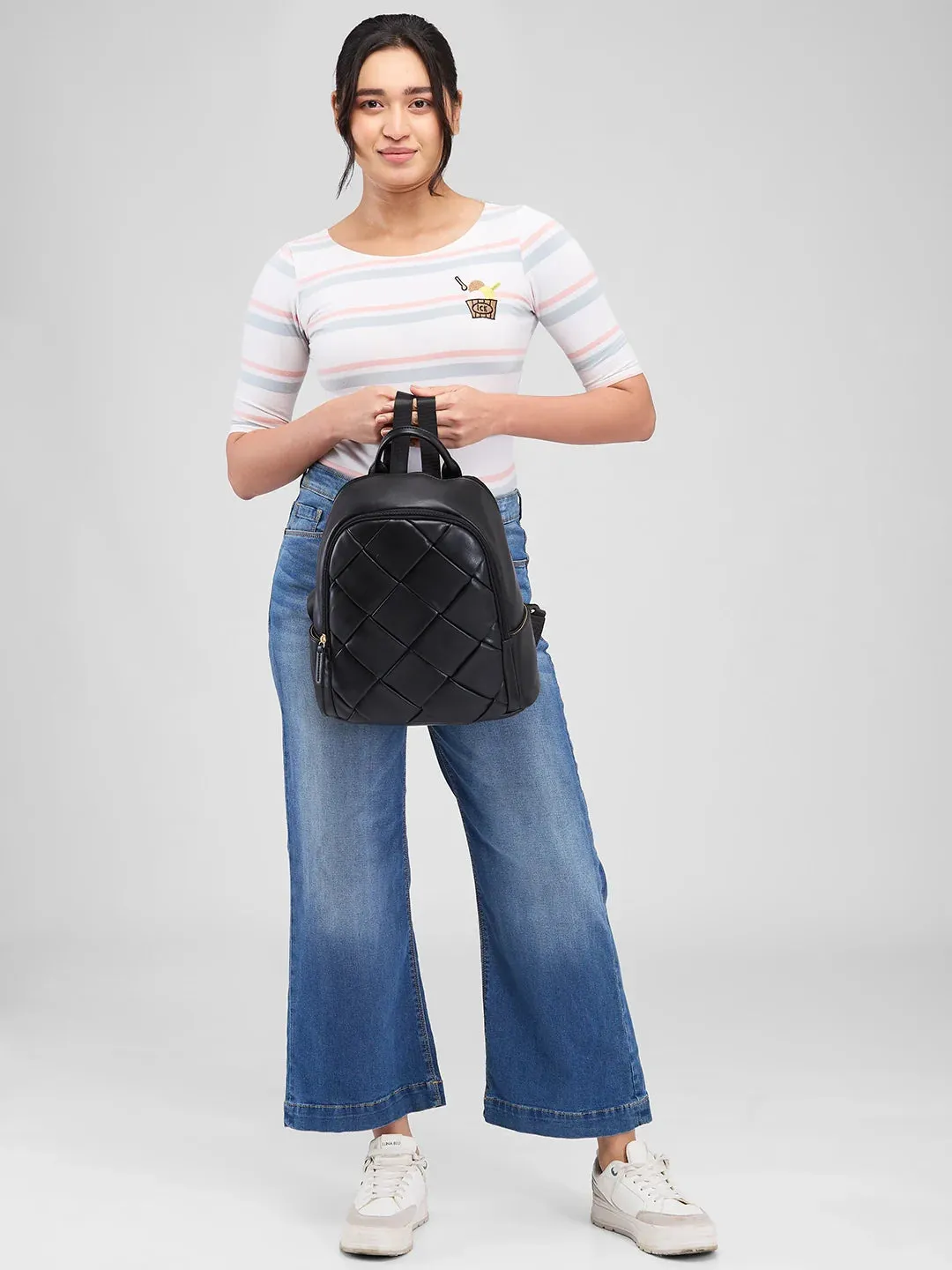 Caprese Merlin Medium Black Backpack