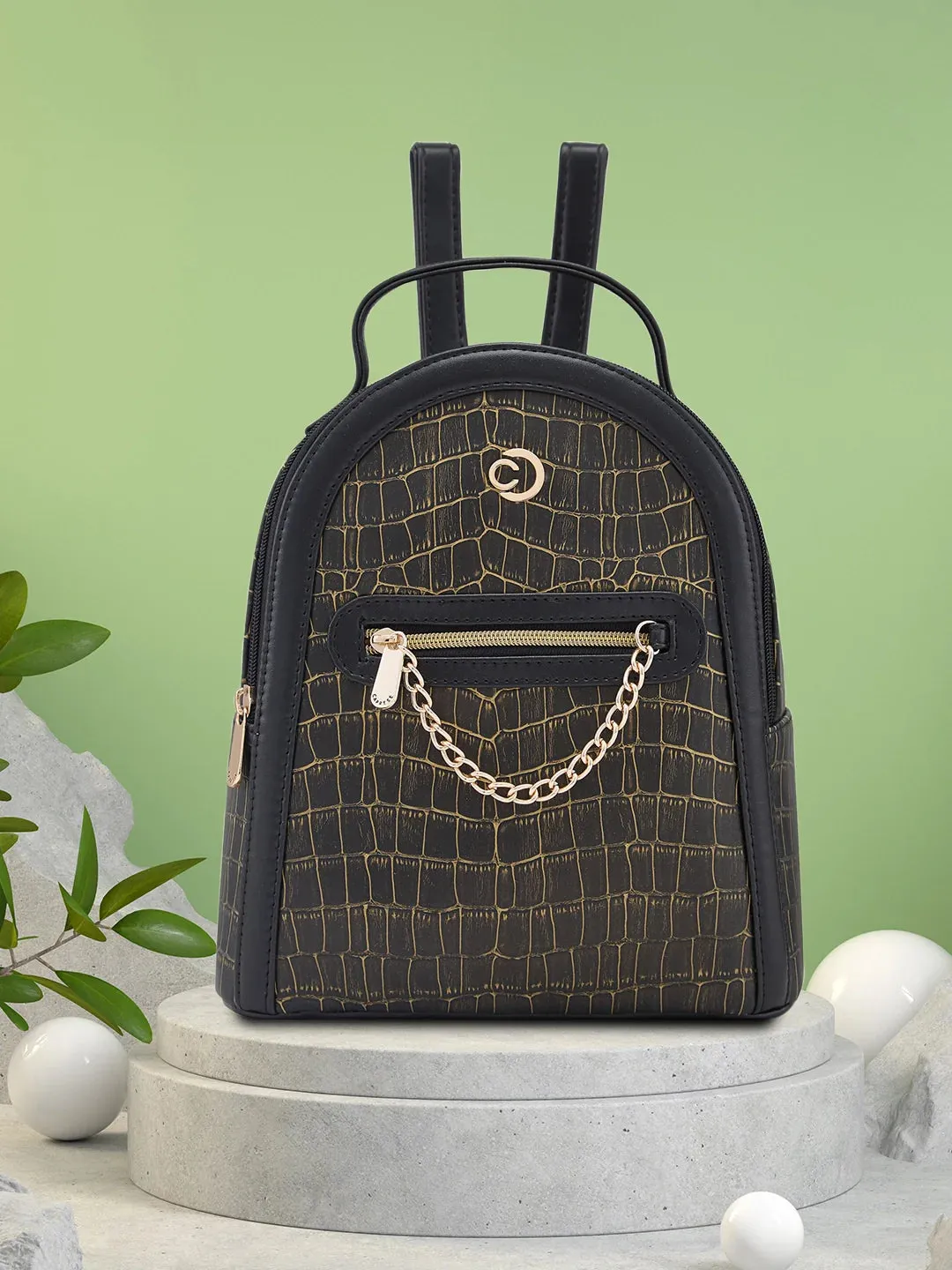 Caprese Mist Small Black Backpack