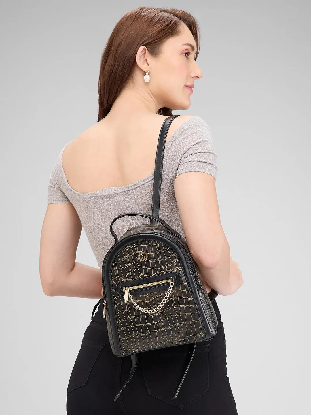 Caprese Mist Small Black Backpack