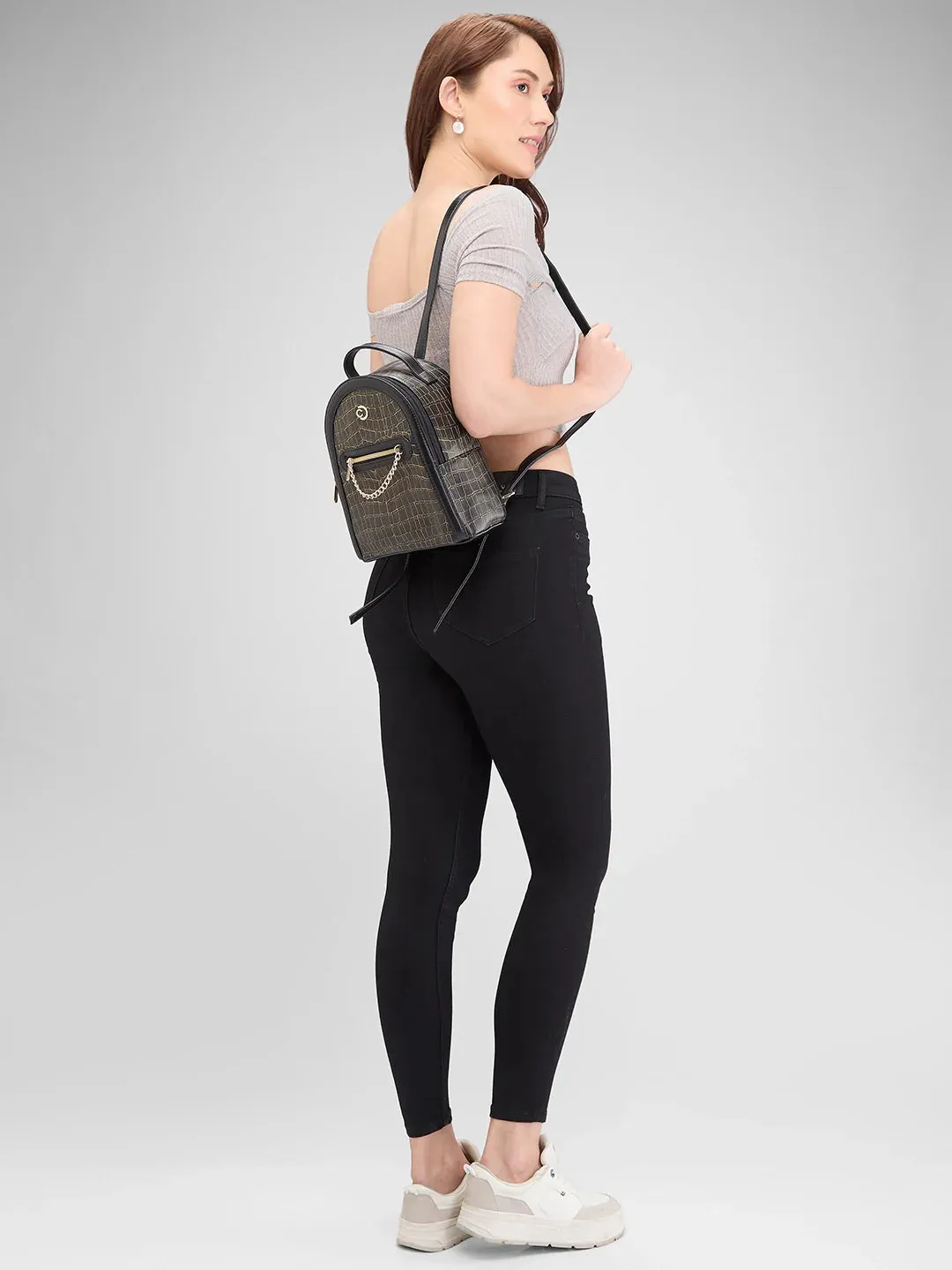 Caprese Mist Small Black Backpack